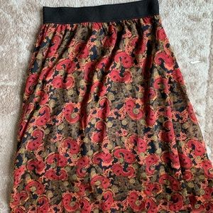 Lularoe Lola skirt with earth tones